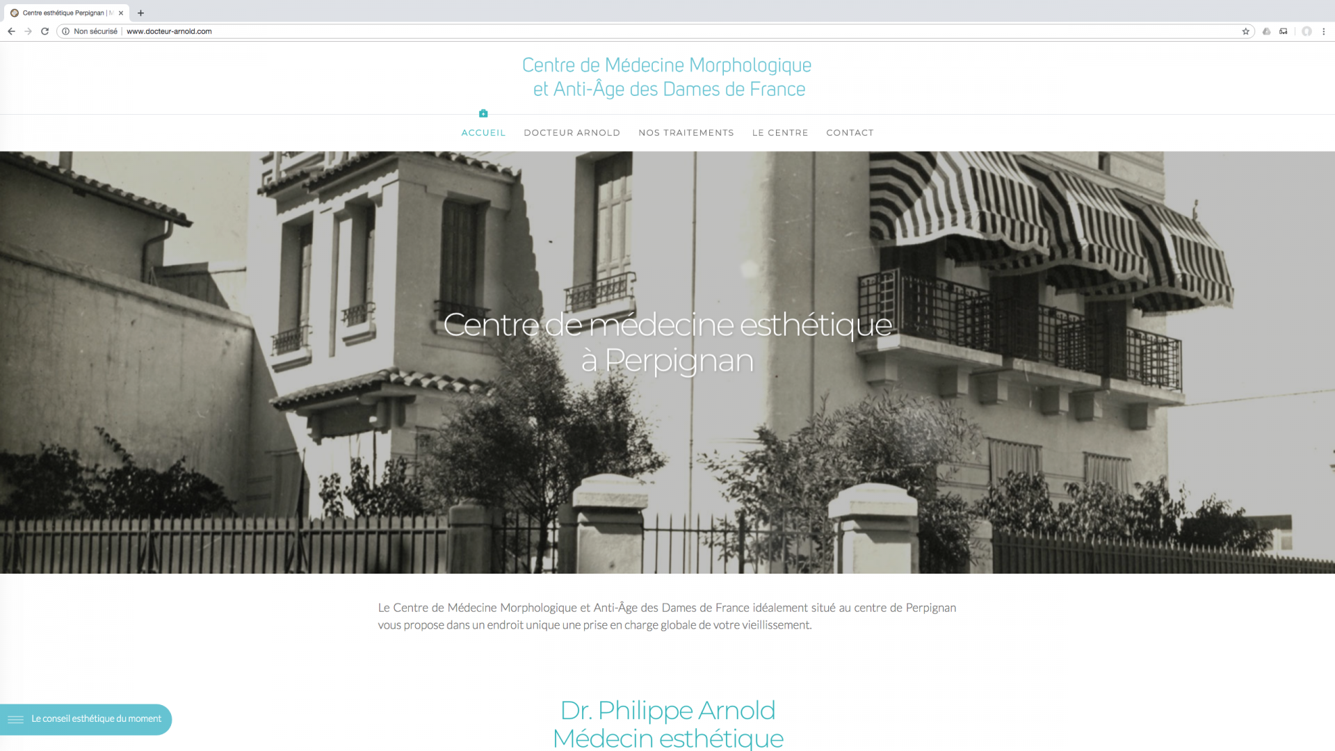 Création site internet à Perpignan dans les Pyrénées Orientales - medecin esthetique 1