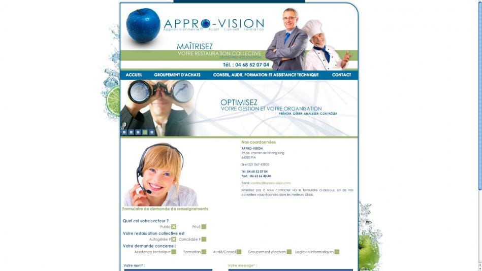 Création de site internet vitrine Appro Vision