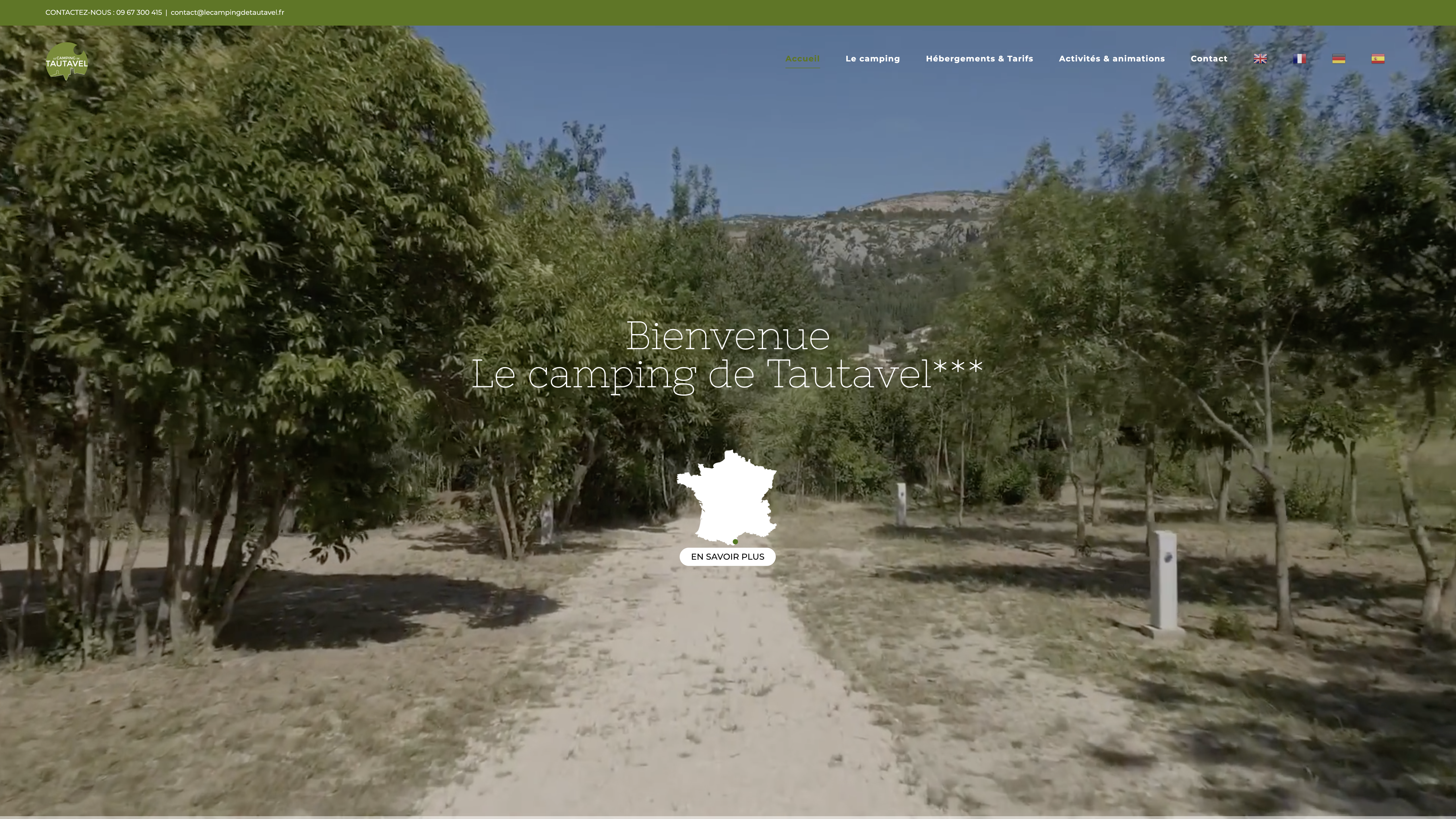 Création de site internet Camping : le camping de Tautavel