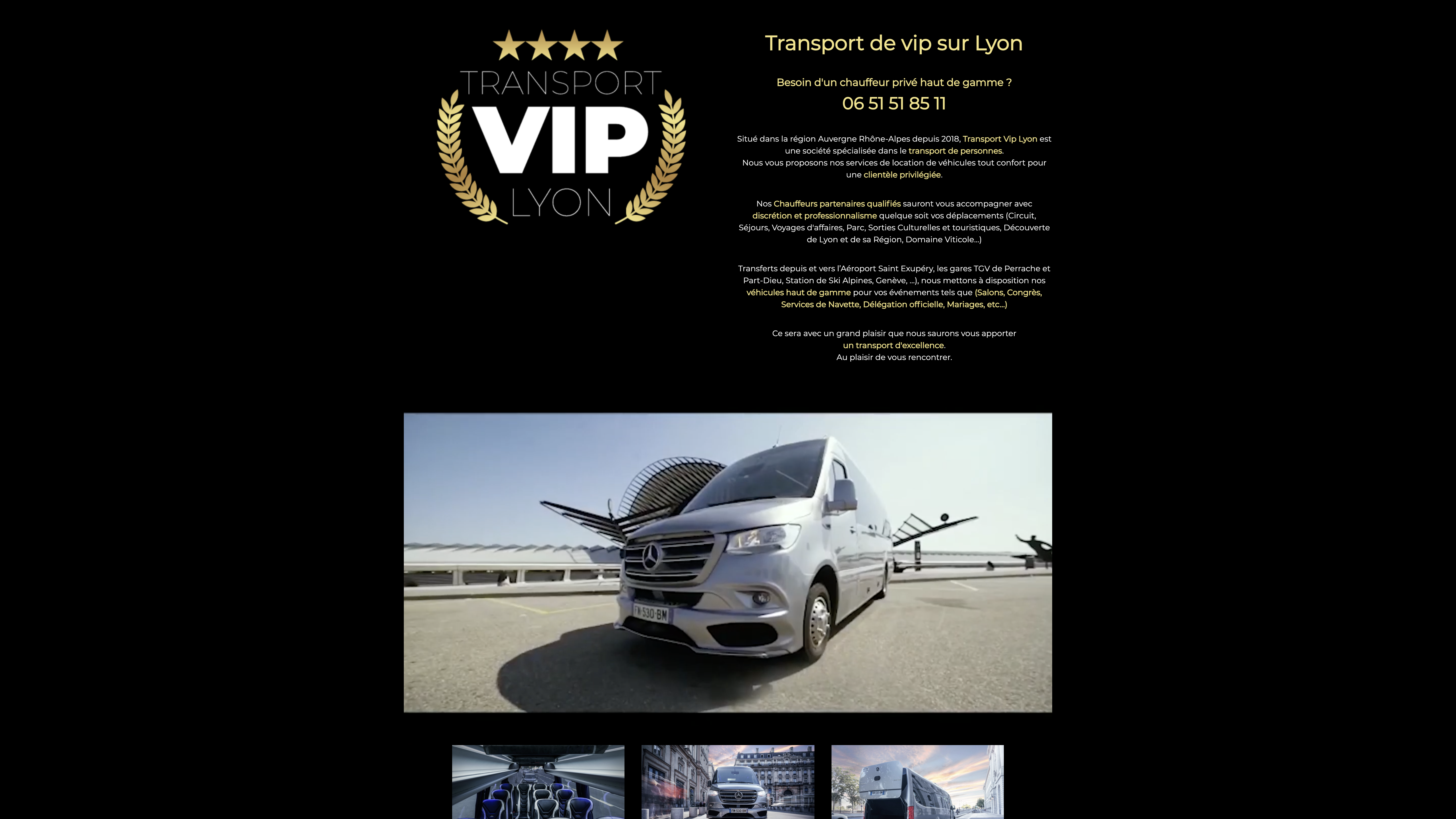 Création de site internet Transport à Perpignan : Transport VIP Lyon